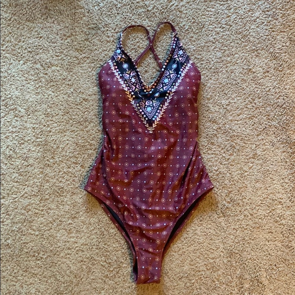 Red one piece bathing suit (new without tags)